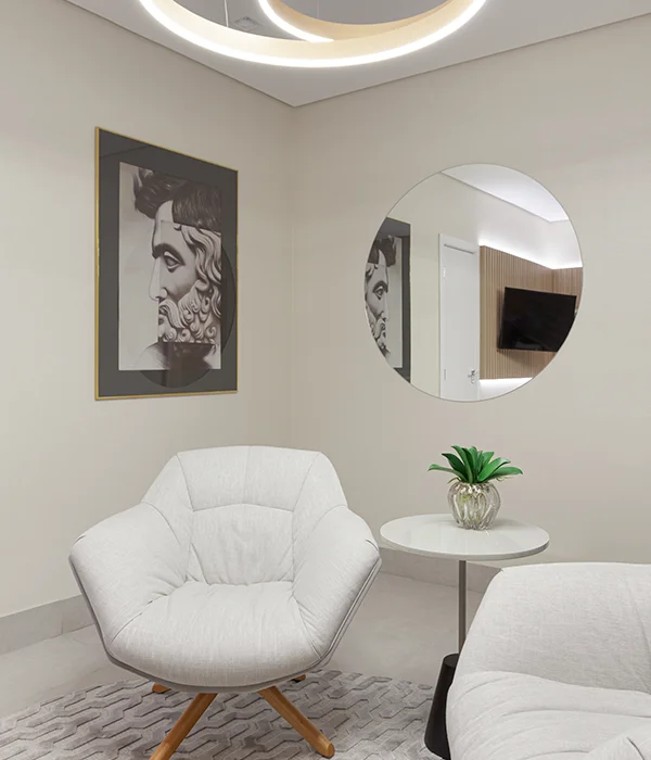 Private consultation space at Sanabria Aesthetics designed for patient comfort
